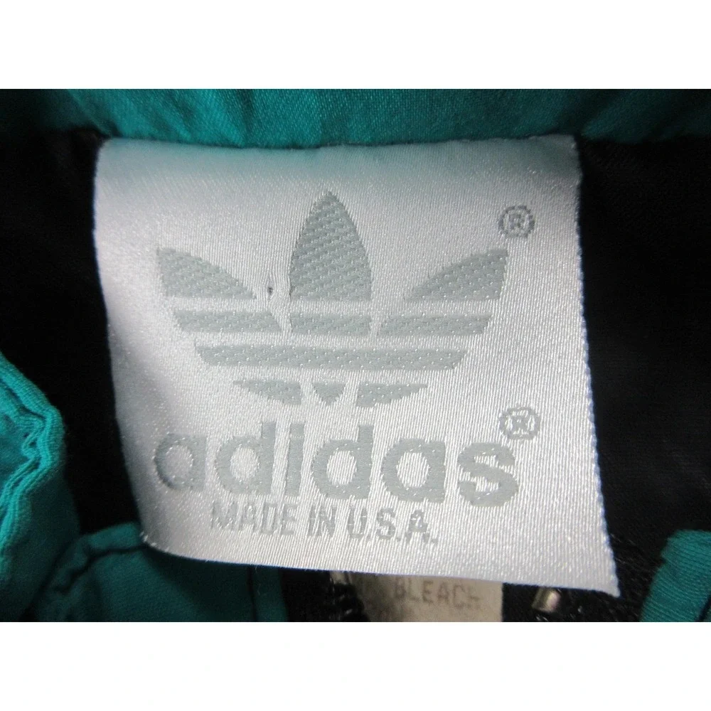 Vintage Boston Marathon Jacket Mens Large‎ Teal Black Running Adidas USA BAA 90s